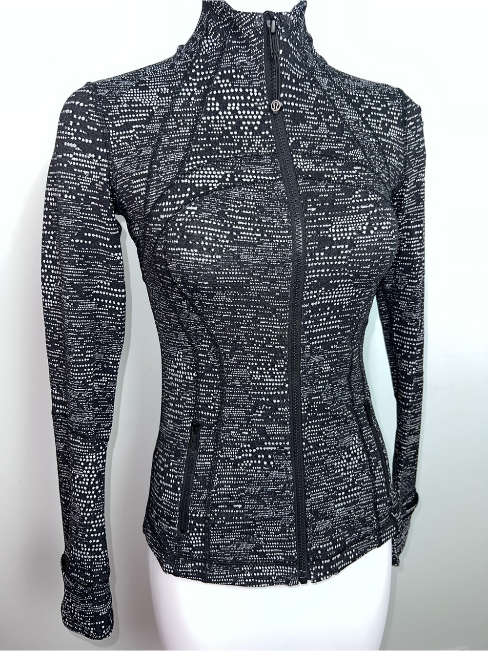 lululemon athletica Black & White Dotted Full-Zip Jacket